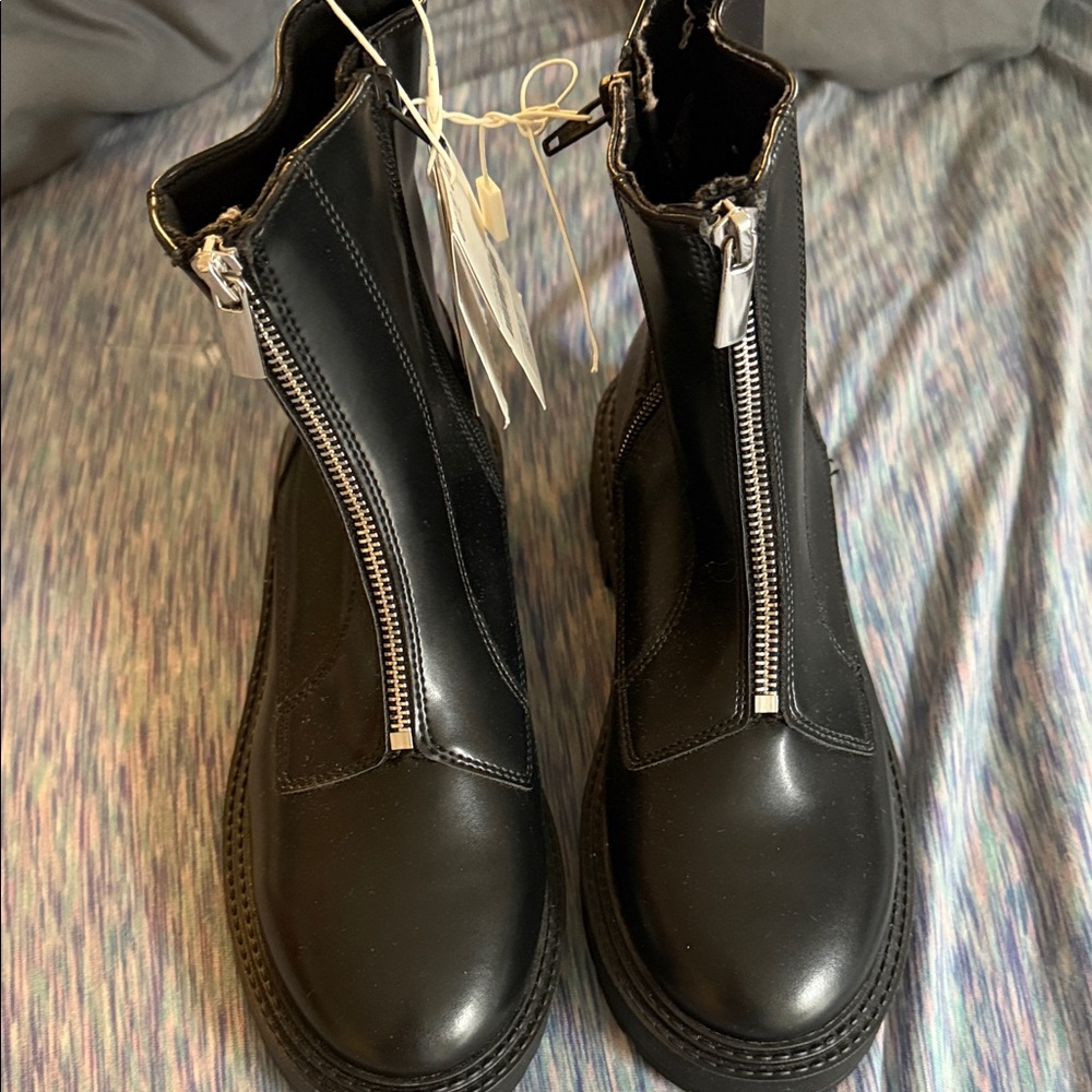 Zara Kids Black Boots with Zipper